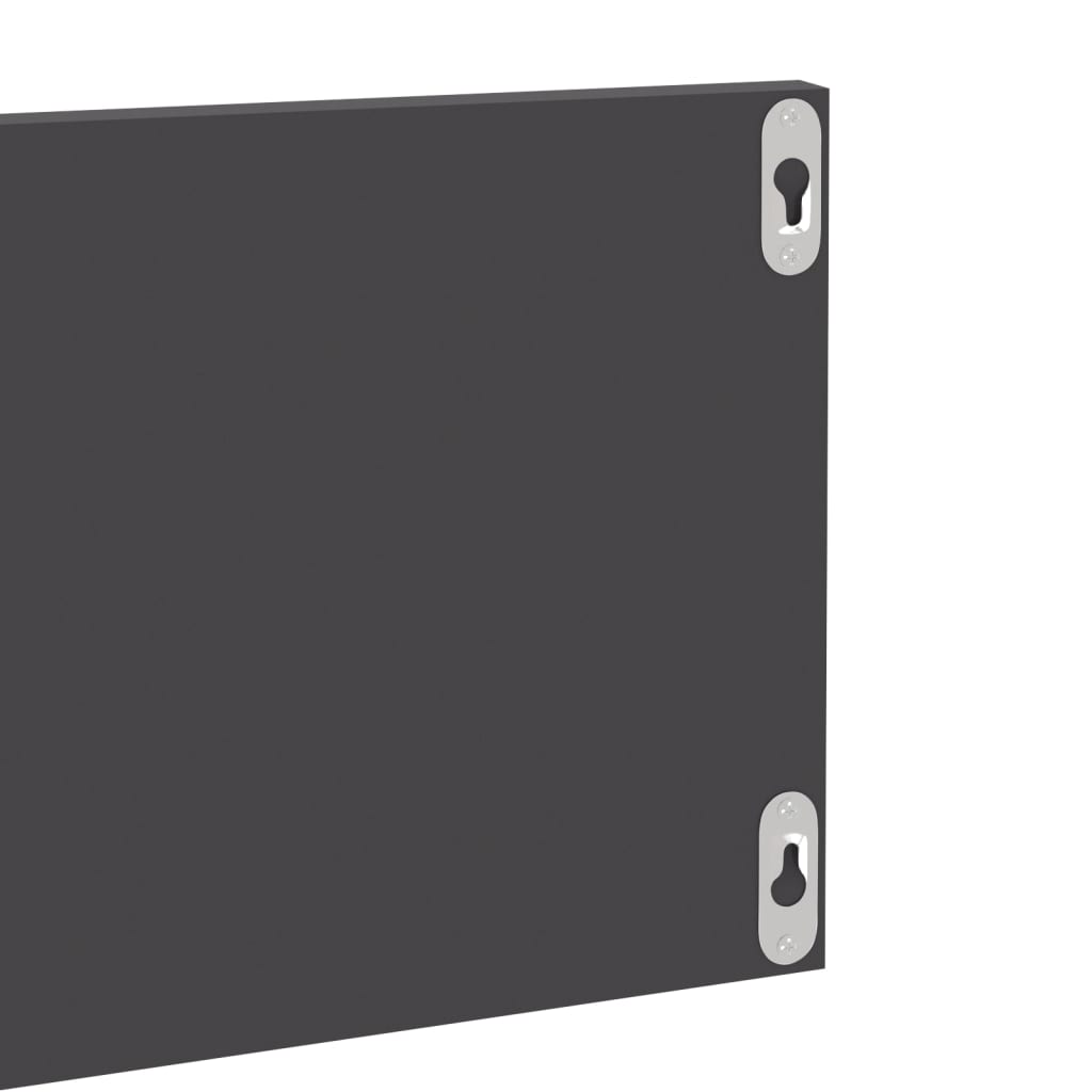 Estantes de parede 4pcs derivados de madeira cinza brilhante