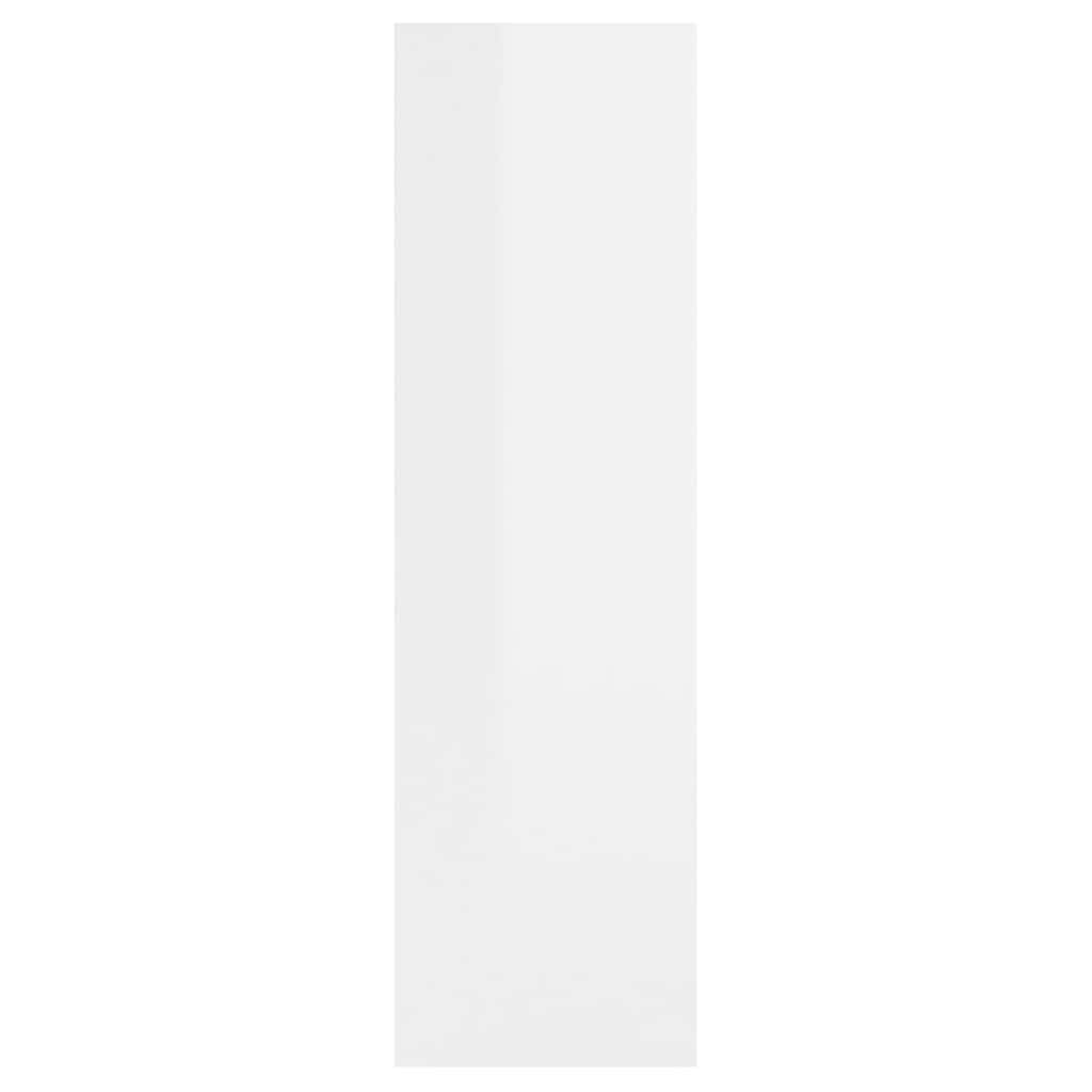 Estante de parede 75x16x55 cm contraplacado branco brilhante