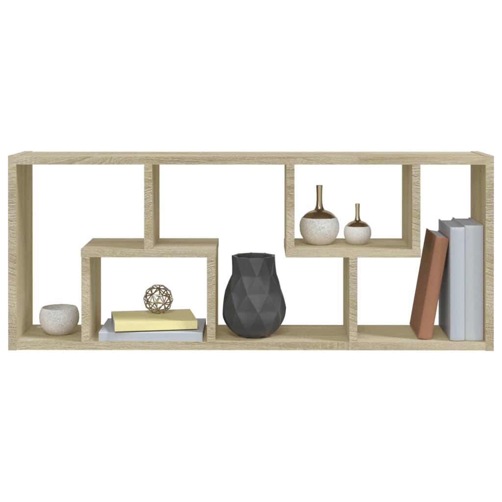 Estante de parede 36x16x90 cm derivados madeira carvalho sonoma