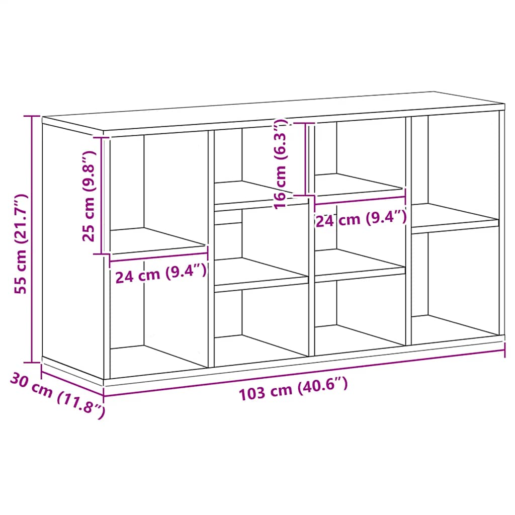 Sapateira 103x30x55 cm contraplacado preto