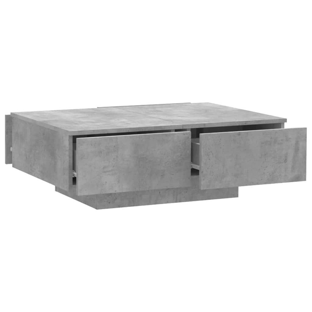 Mesa de centro 90x60x31 cm contraplacado cinzento cimento