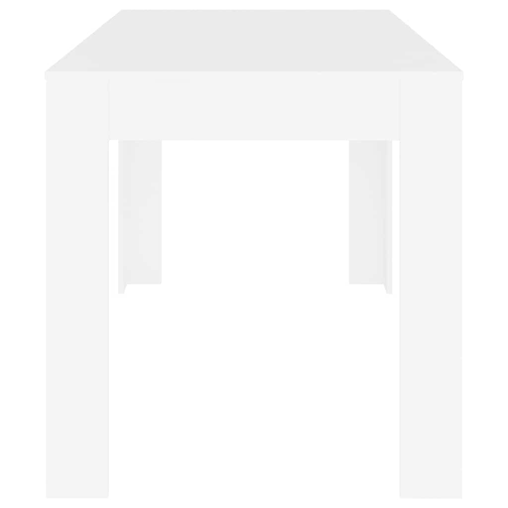 Mesa de jantar 140x74,5x76 cm derivados madeira branco