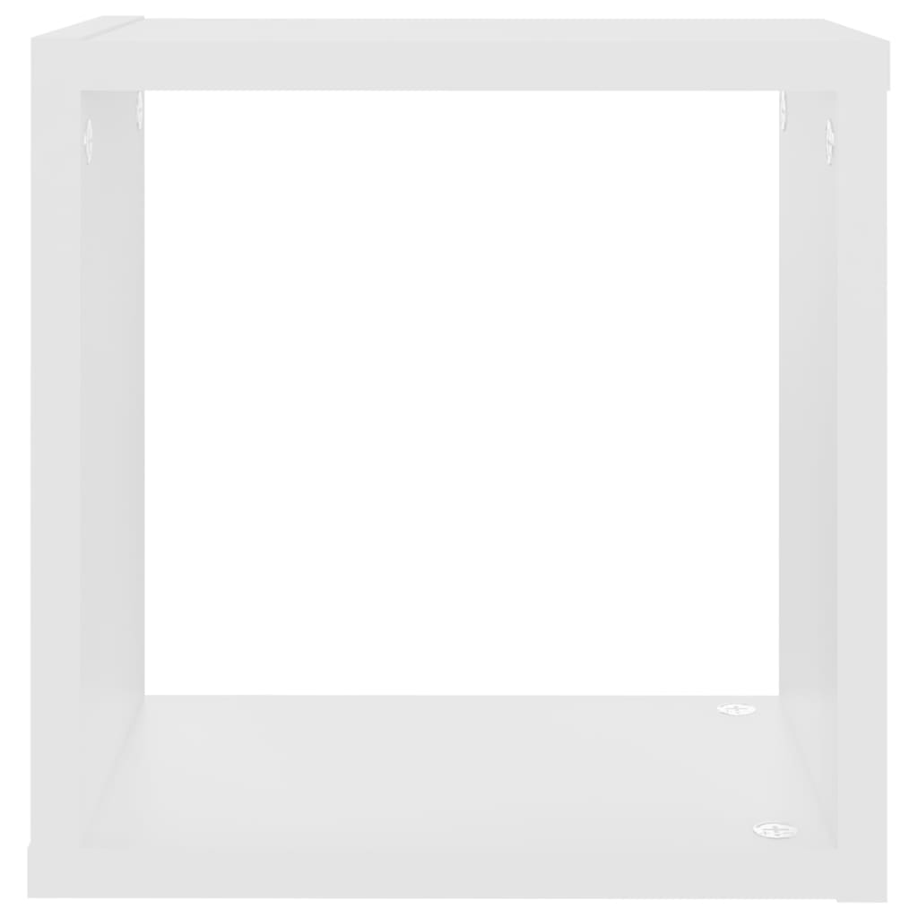 Prateleiras de parede em forma de cubo 2 pcs 26x15x26 cm branco