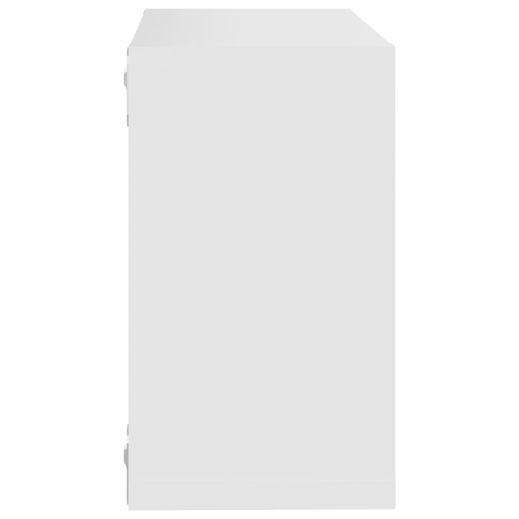 Prateleiras de parede em forma de cubo 2 pcs 26x15x26 cm branco