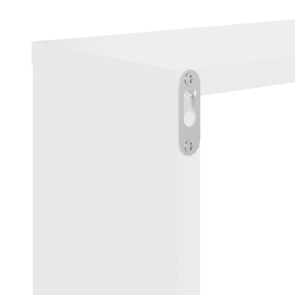 Prateleiras de parede em forma de cubo 2 pcs 26x15x26 cm branco