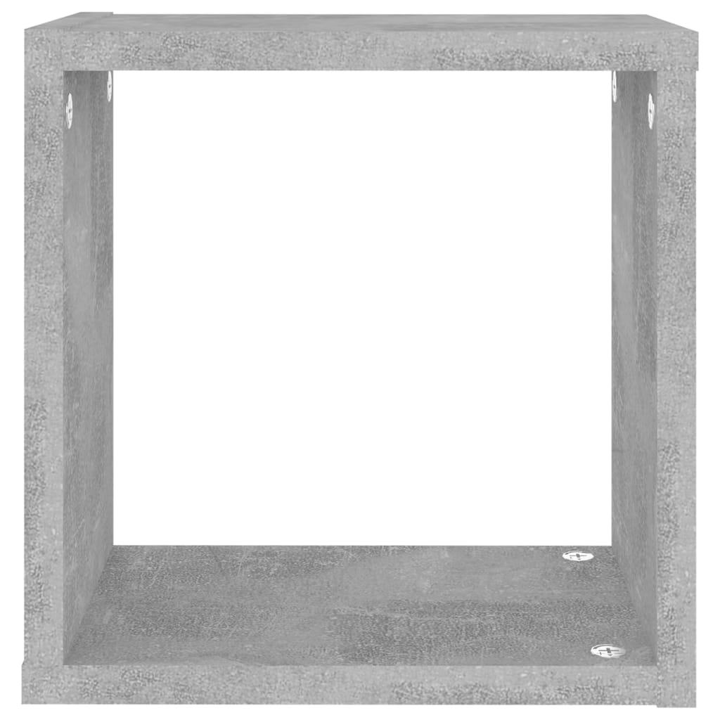 Prateleiras parede forma de cubo 6pcs 26x15x26 cm cinza cimento