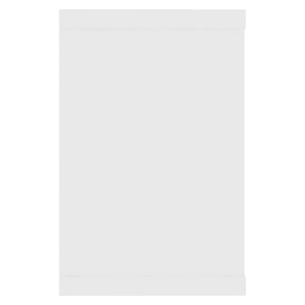 Prateleiras parede forma de cubo 6 pcs derivados madeira branco