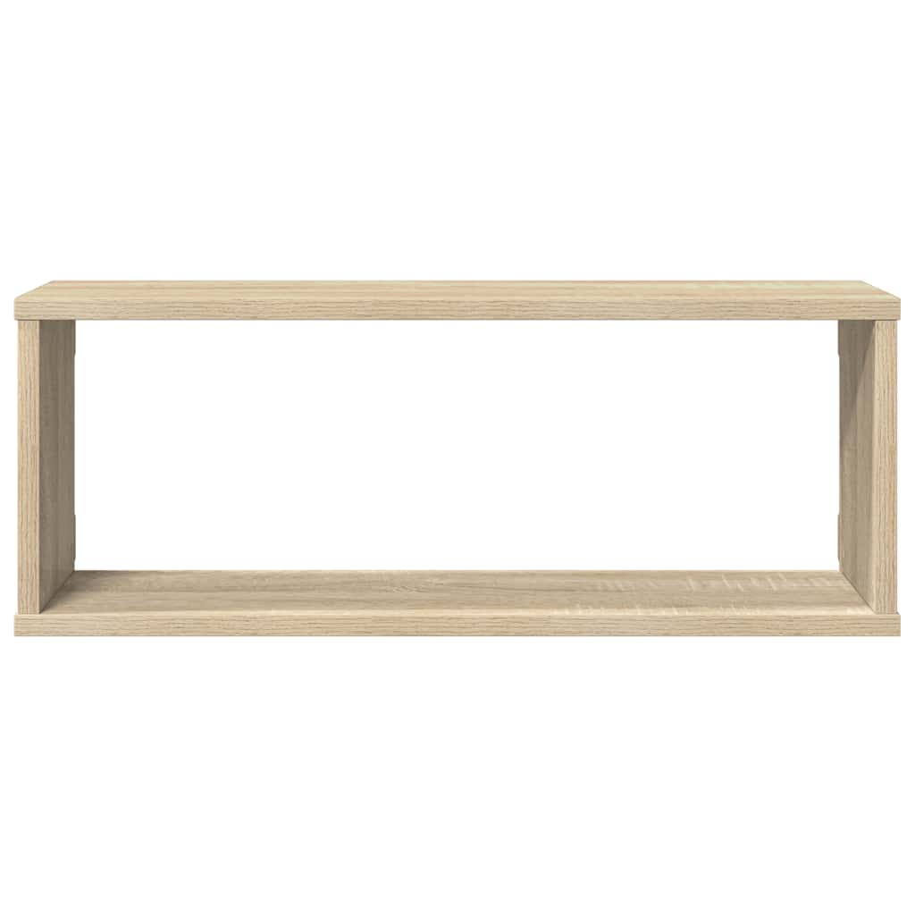 Prateleiras parede forma de cubo 4 pcs carvalho sonoma