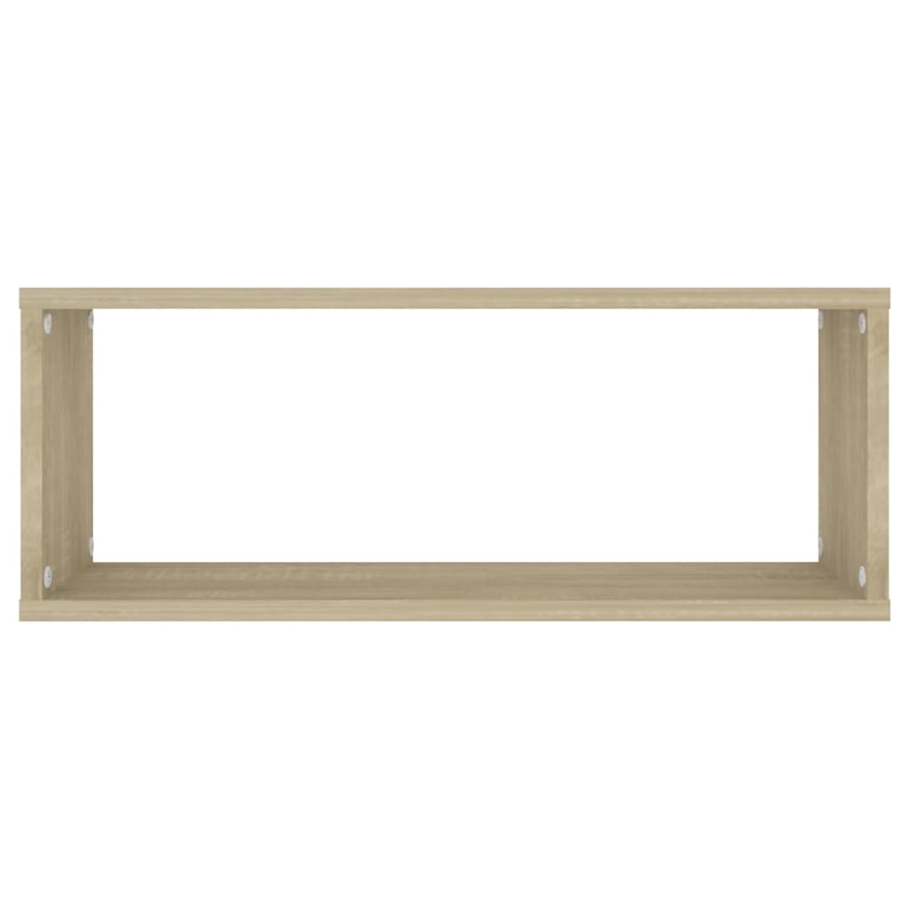 Prateleiras parede forma de cubo 6 pcs carvalho sonoma
