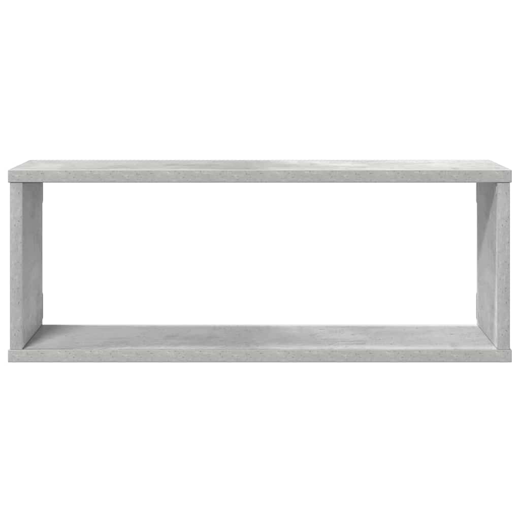 Prateleiras parede forma de cubo 4 pcs 60x15x23cm cinza cimento