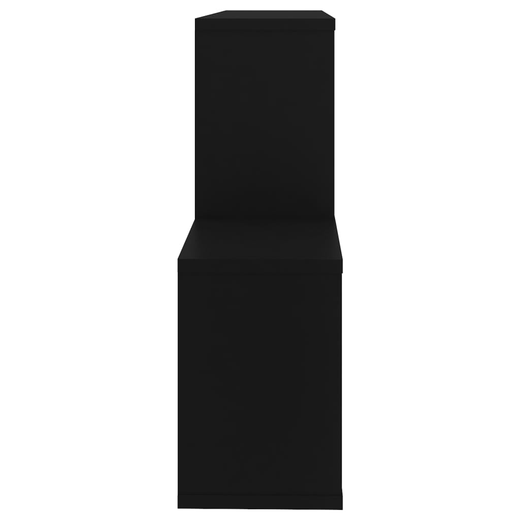 Estante de parede 100x18x53 cm derivados de madeira preto