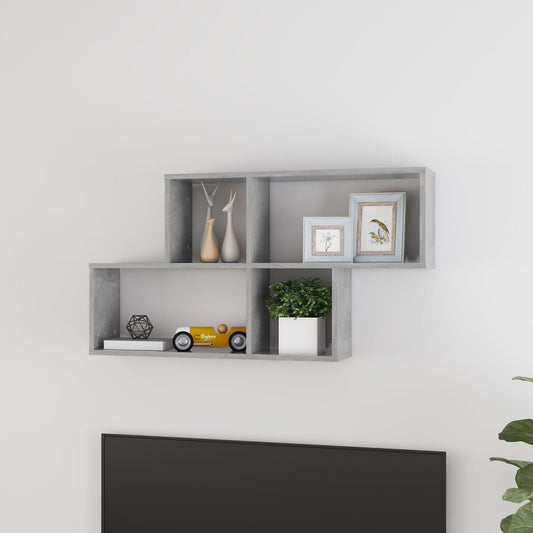 Estante de parede 100x18x53 cm deriv. madeira cinzento cimento
