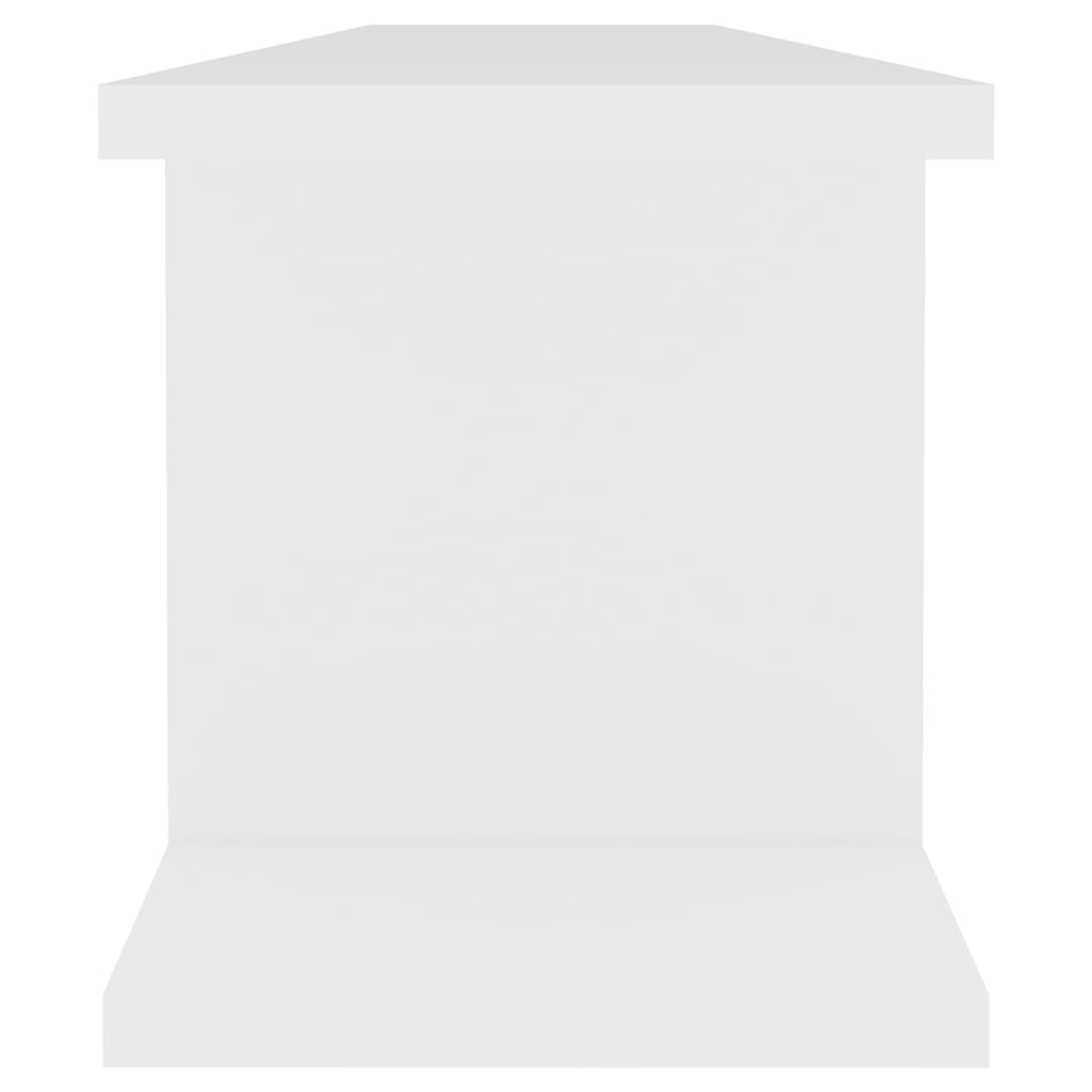 Estantes de parede 2 pcs 90x18x20 cm contraplacado branco
