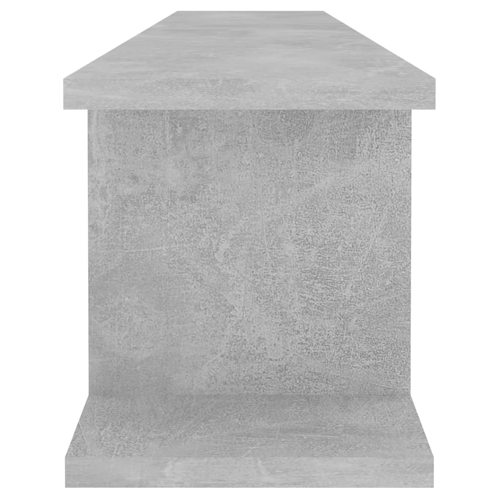 Estantes de parede 2 pcs 105x18x20cm contrapl. cinzento cimento