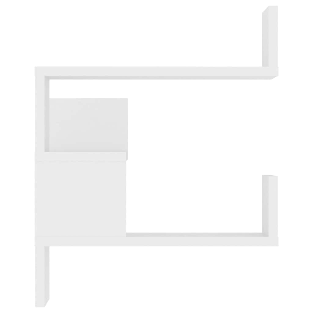 Estantes canto p/ parede 2pcs 40x40x50cm deriv. madeira branco