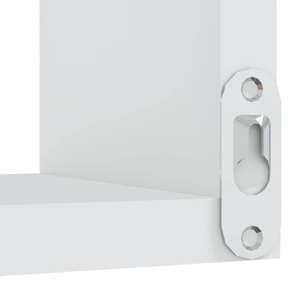 Estantes canto p/ parede 2pcs 40x40x50cm deriv. madeira branco
