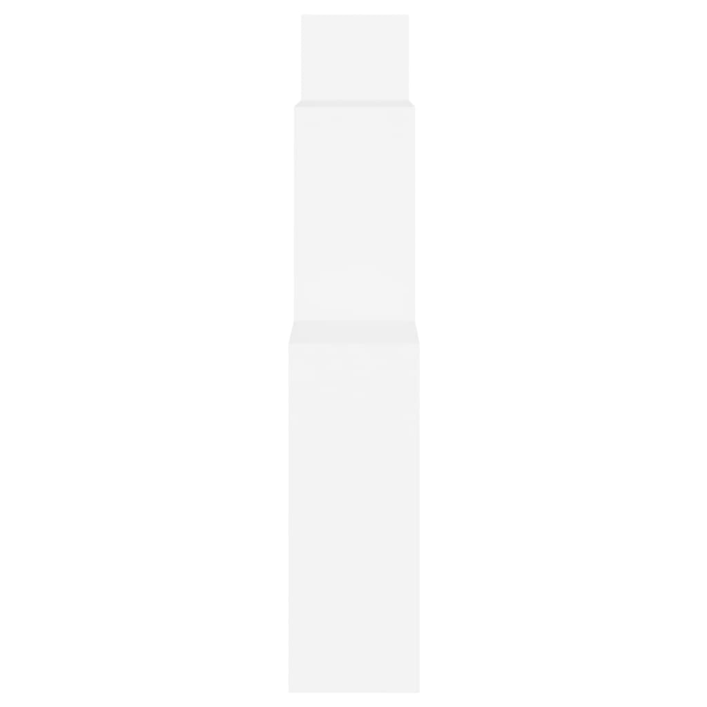 Estante de parede cúbica 80x15x78,5 cm deriv. de madeira branco