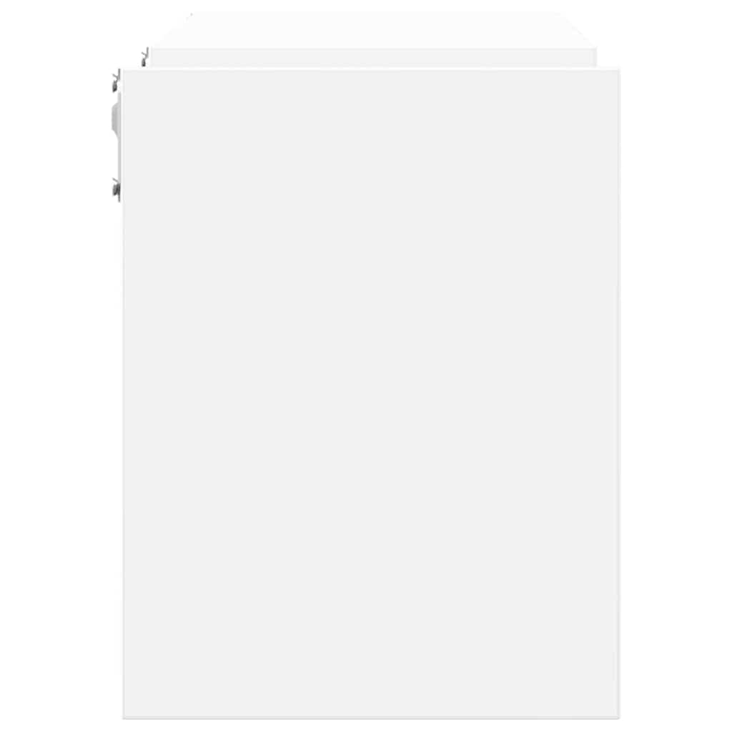 Estantes de parede 2 pcs 100x15x20 cm derivados madeira branco