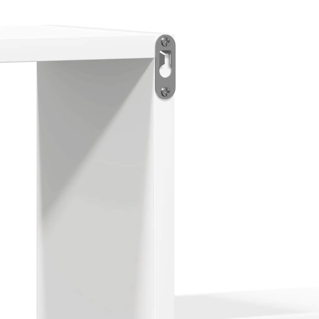 Estantes de parede 2 pcs 100x15x20 cm derivados madeira branco
