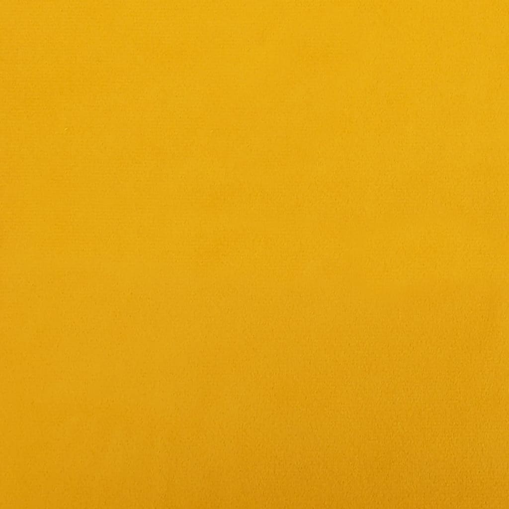 Cadeiras de jantar 2 pcs veludo amarelo