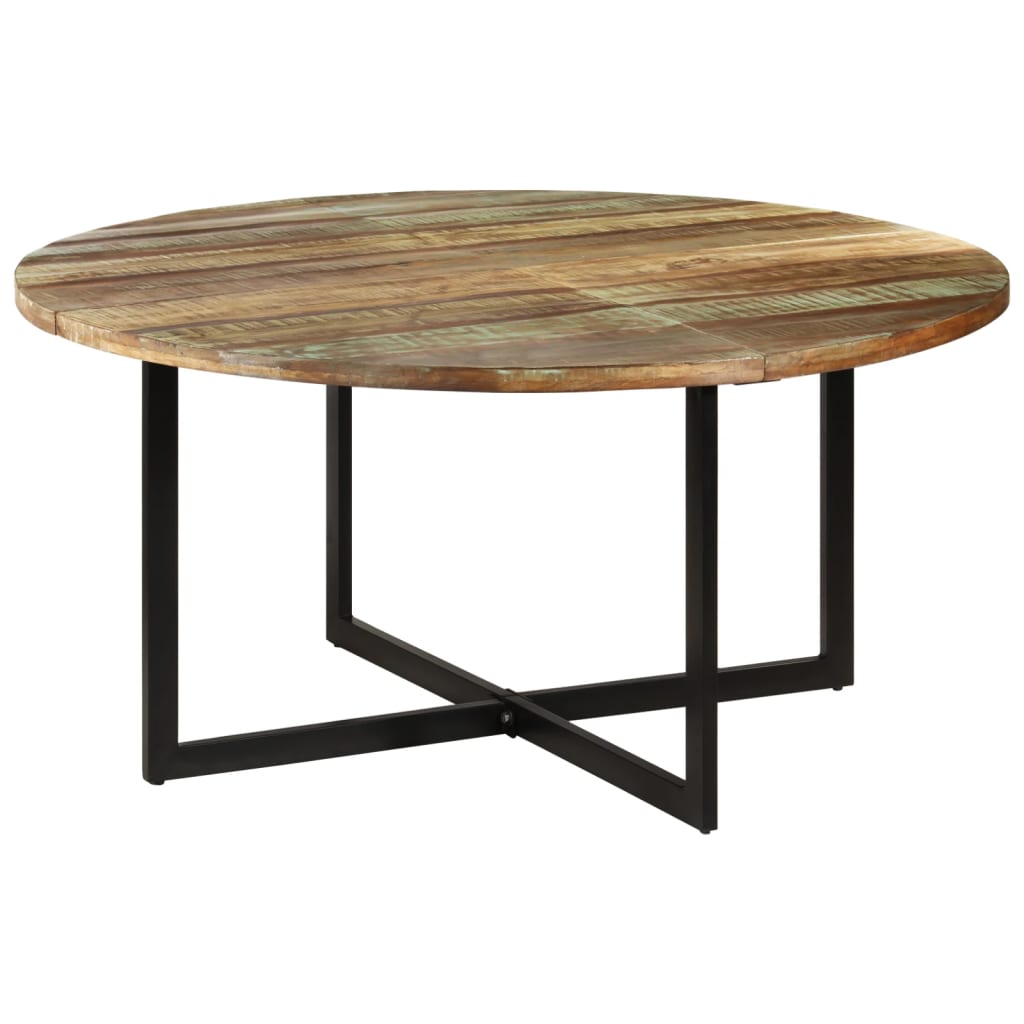 Mesa de jantar 150x75 cm madeira recuperada maciça