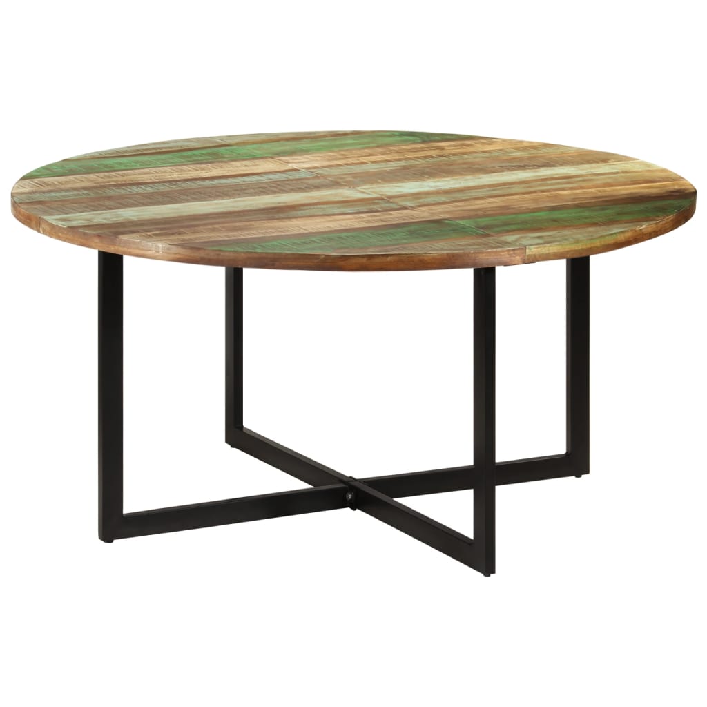 Mesa de jantar 150x75 cm madeira recuperada maciça