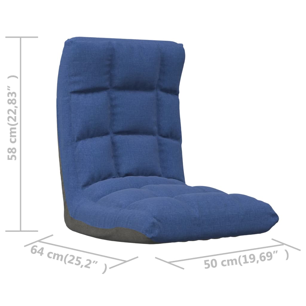 Colchão/cadeira de piso dobrável tecido azul