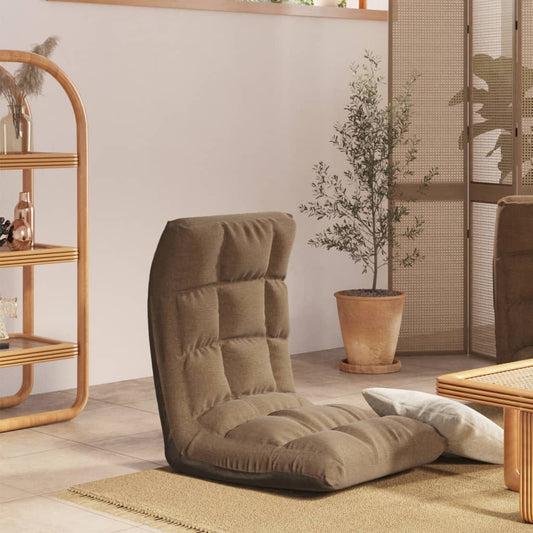 Colchão/cadeira de piso dobrável tecido cinzento-acastanhado