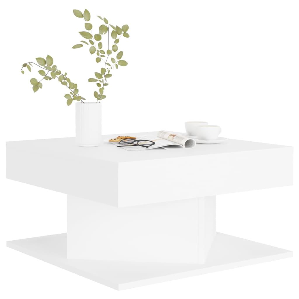 Mesa de centro 57x57x30 cm derivados de madeira branco