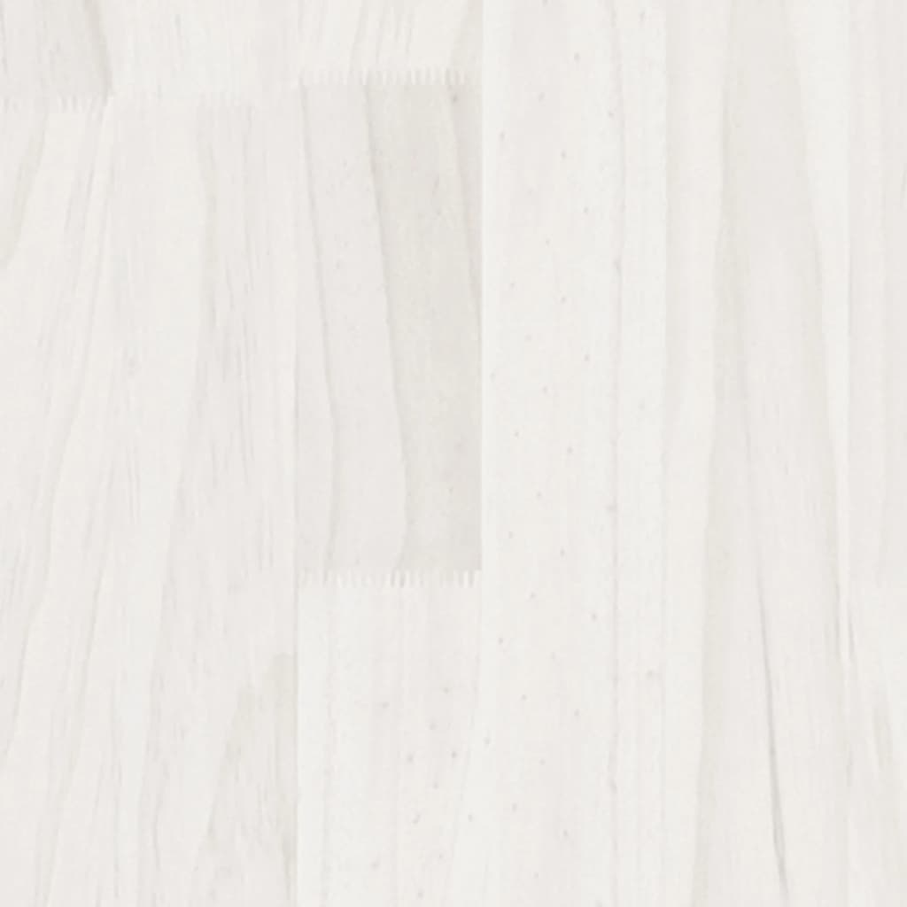 Mesa de cabeceira 40x29,5x64 cm madeira de pinho maciça branco
