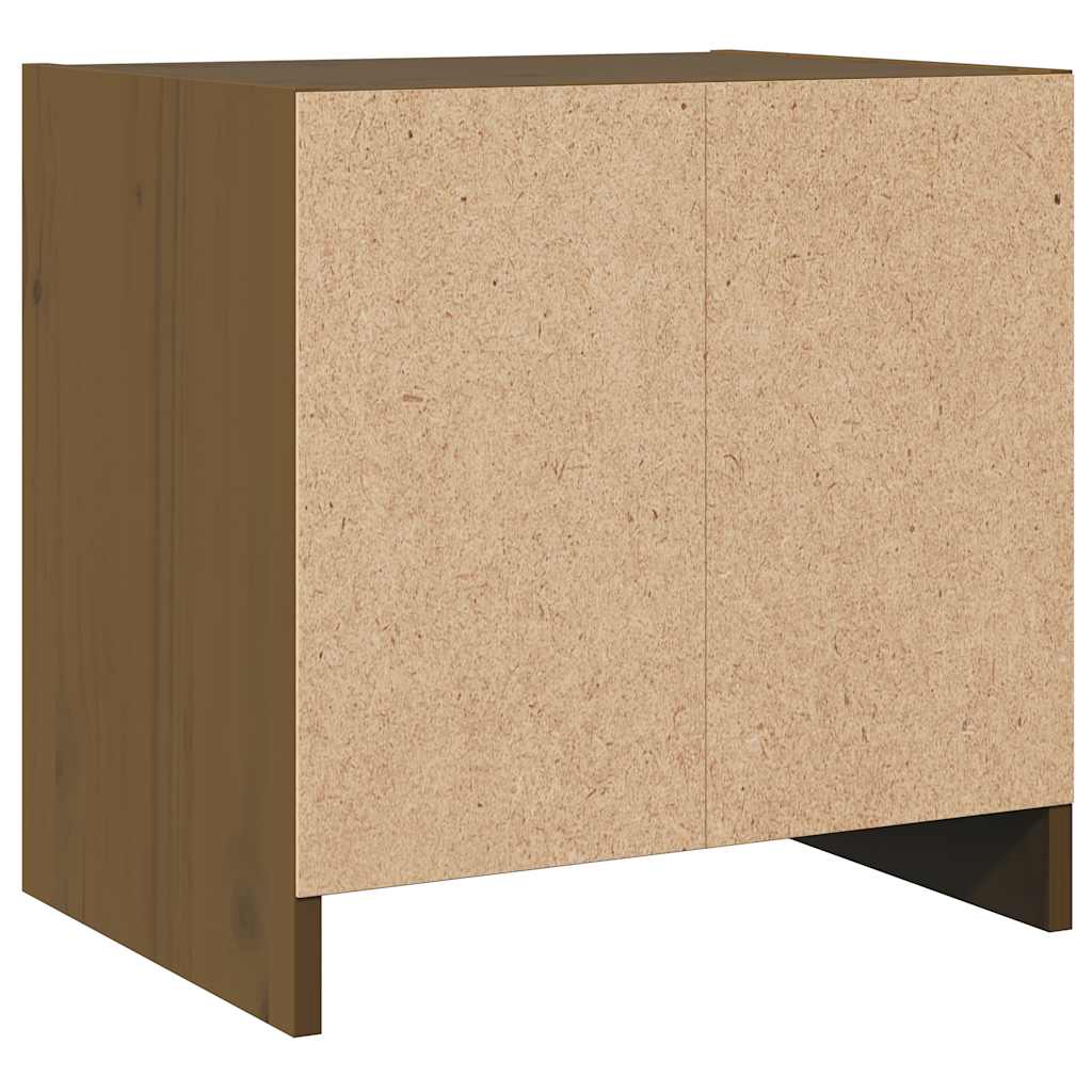 Mesas de cabeceira 2 pcs 40x30,5x40cm pinho maciço castanho mel