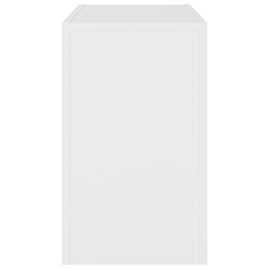 Mesas de centro de encastrar 3 pcs derivados de madeira branco