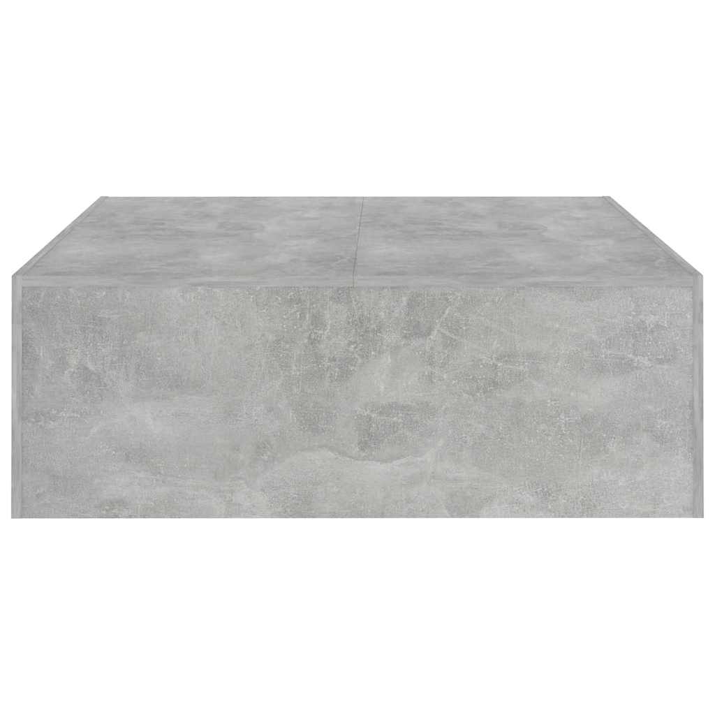 Mesa de centro 100x100x35 cm derivados madeira cinzento cimento