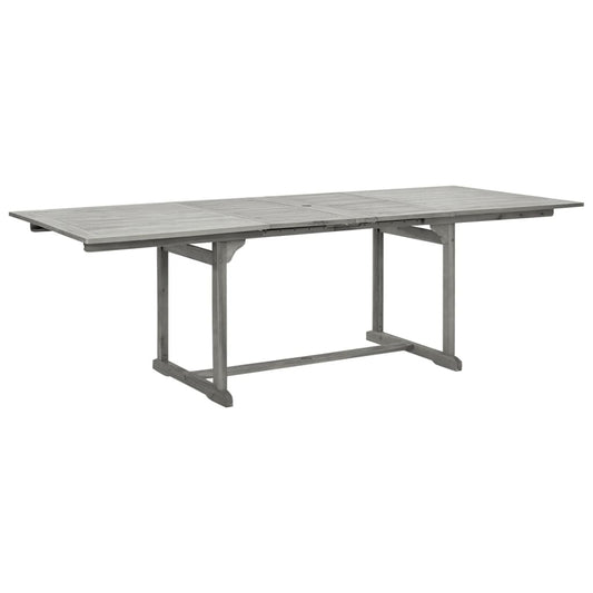 Mesa de jantar p/ jardim (160-240)x100x75 cm acácia maciça