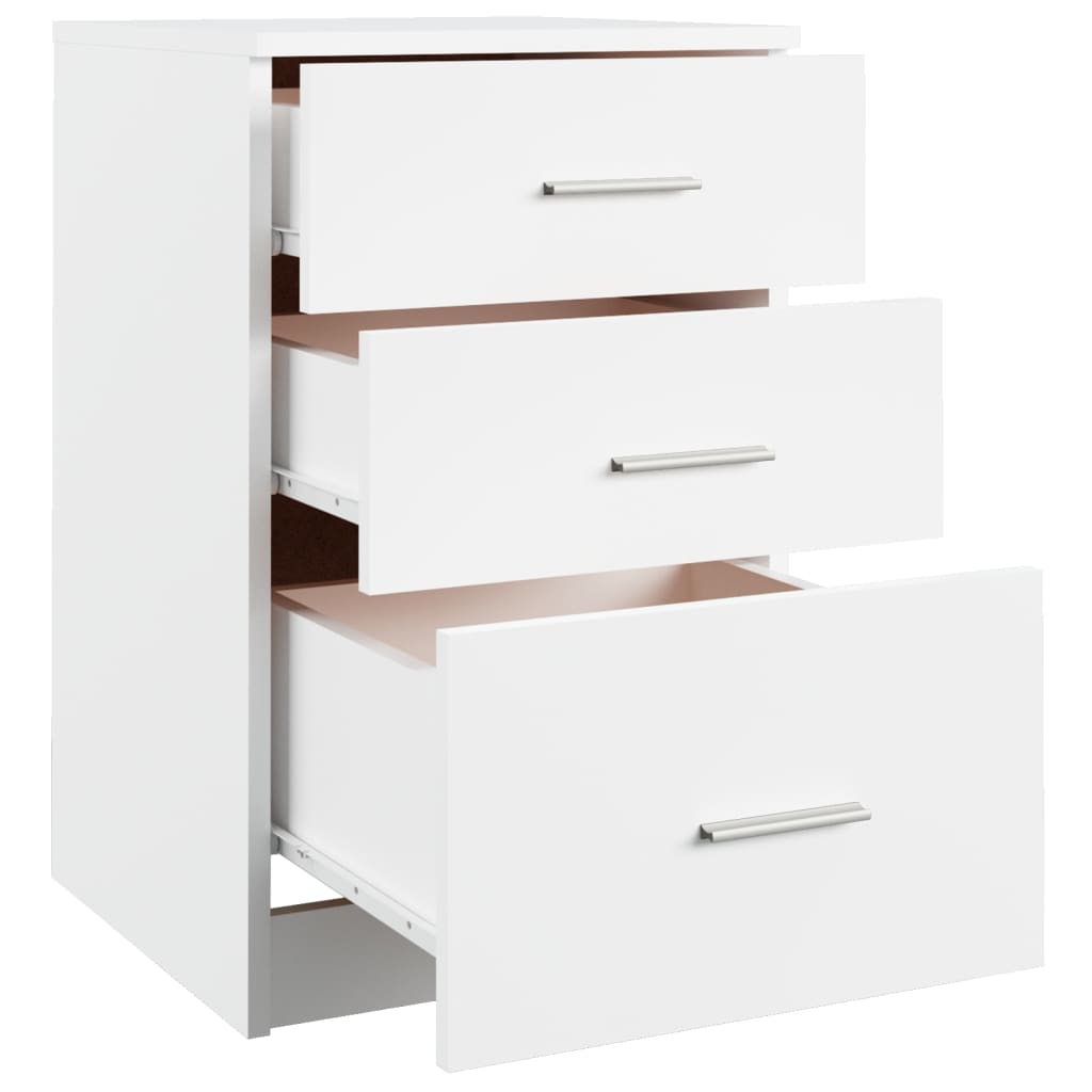 Mesa de cabeceira 40x40x63 cm derivados de madeira branco