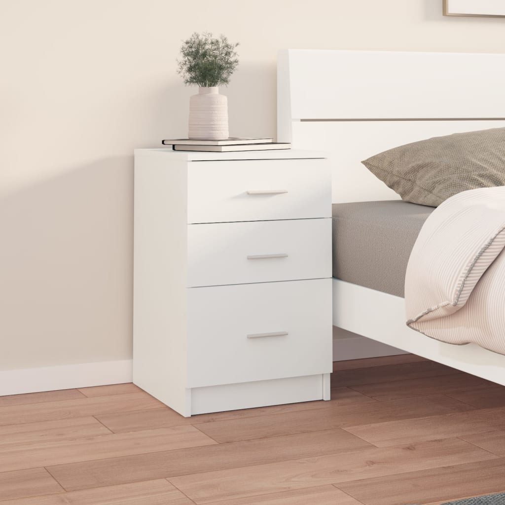 Mesa de cabeceira 40x40x63 cm derivados de madeira branco