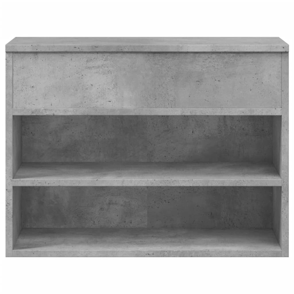 Banco sapateira 60x30x45 cm derivados madeira cinzento cimento
