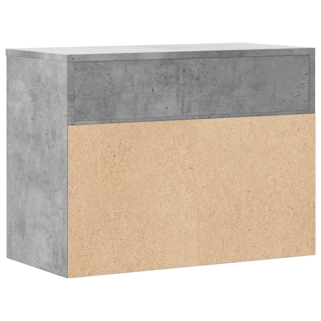 Banco sapateira 60x30x45 cm derivados madeira cinzento cimento