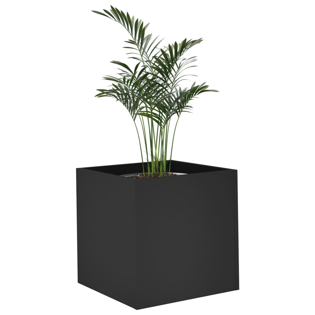 Vaso/floreira 40x40x40 cm derivados de madeira preto