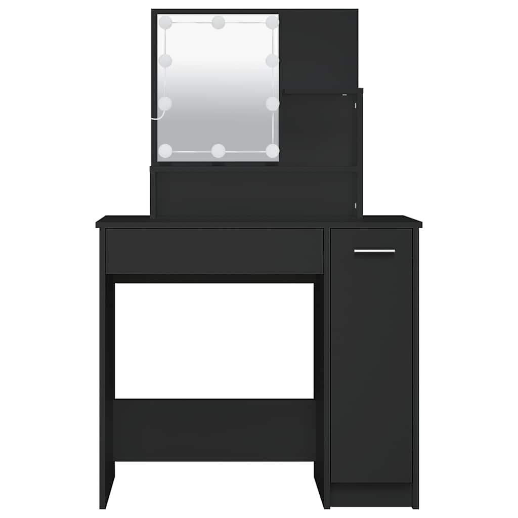 Toucador com luzes LED 86,5x35x136 cm preto