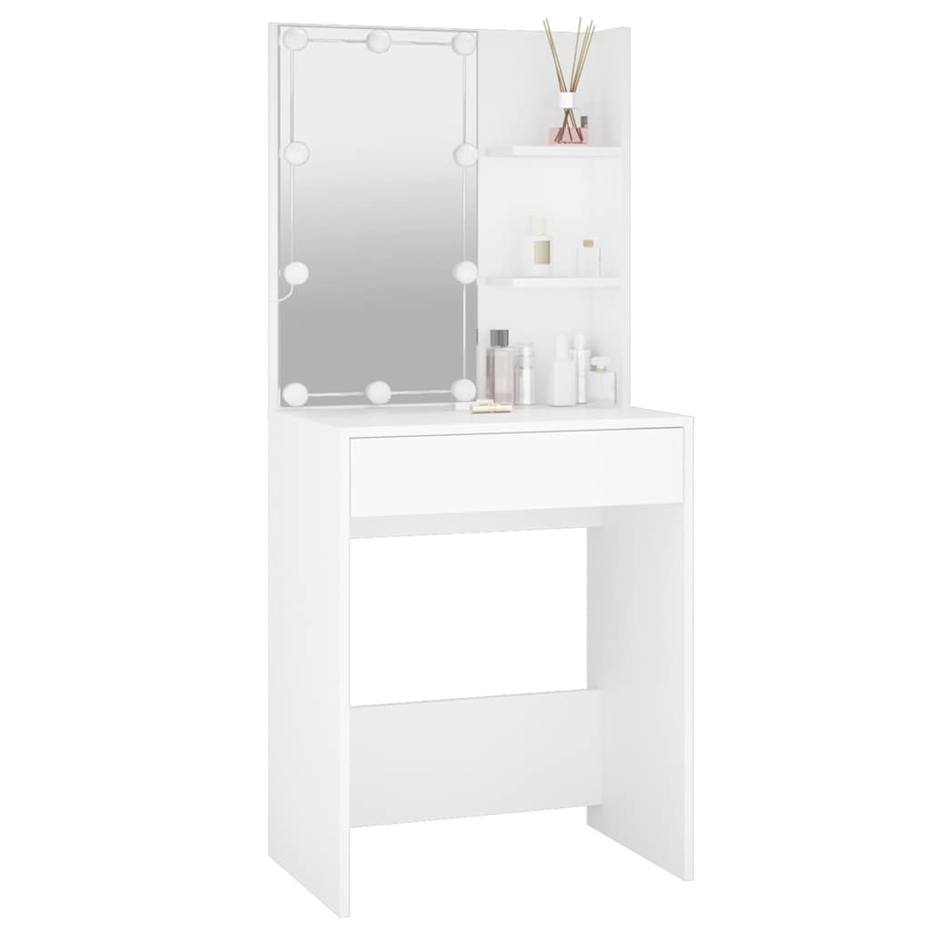 Toucador com LEDs 60x40x140 cm branco