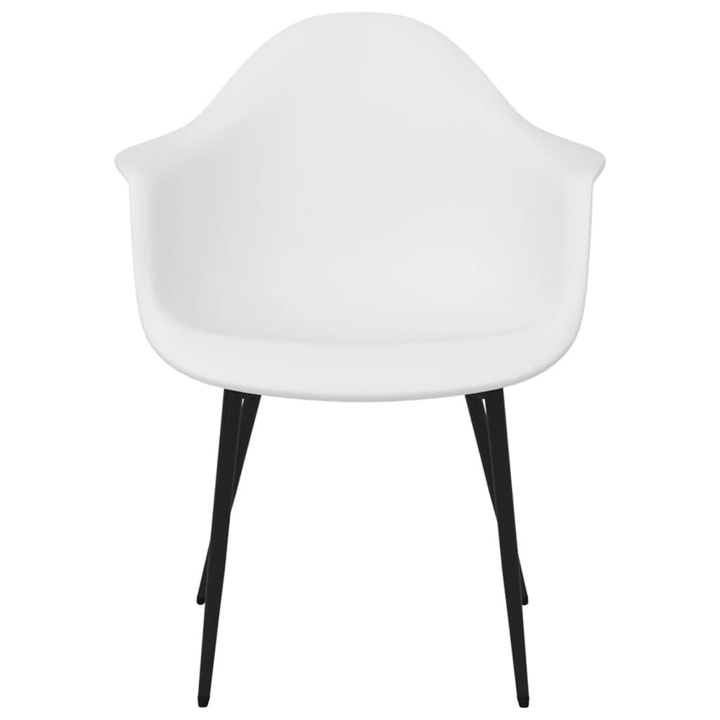 Cadeiras de jantar 2 pcs PP branco