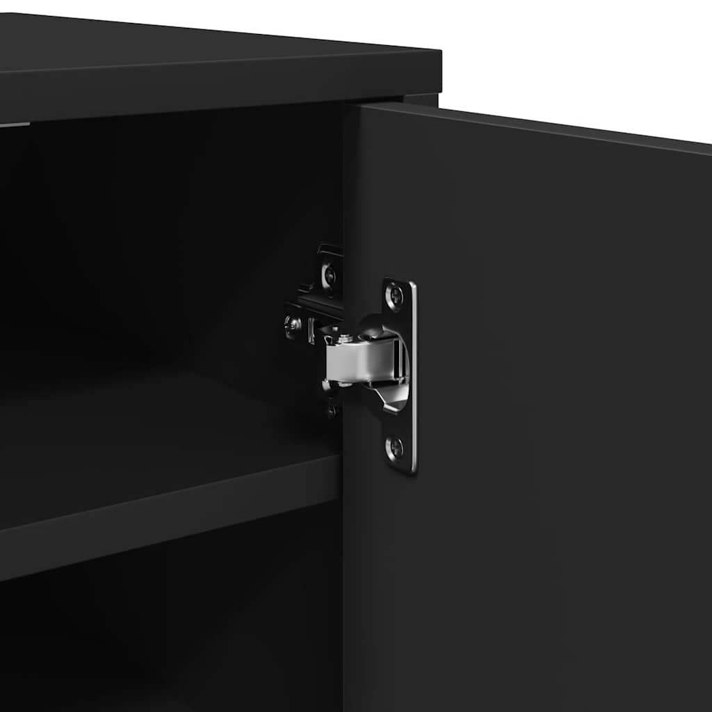 Sapateiras 2 pcs 32x35x70 cm contraplacado preto