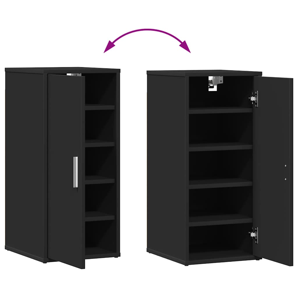 Sapateiras 2 pcs 32x35x70 cm contraplacado preto