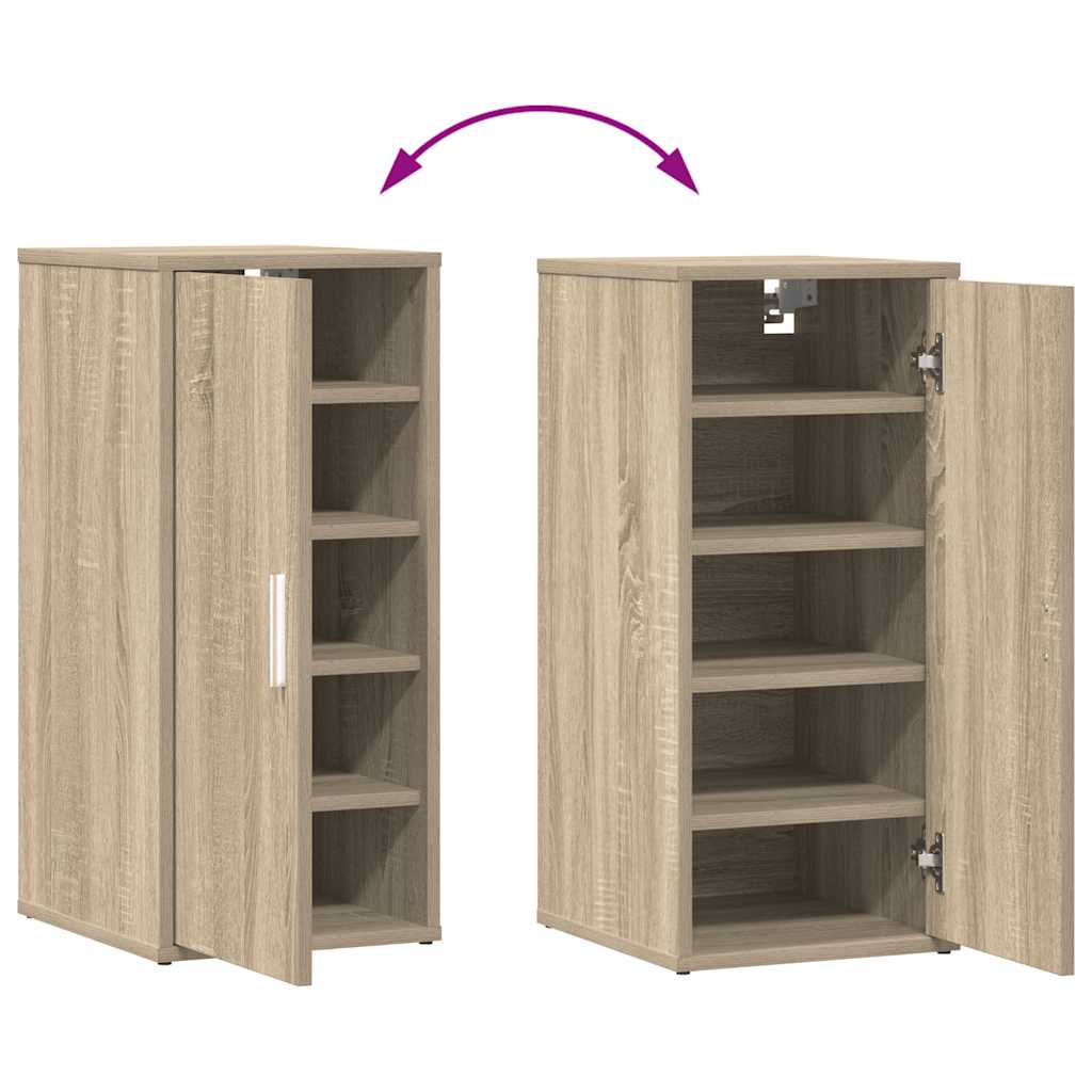 Sapateiras 2 pcs 32x35x70 cm contraplacado cor carvalho sonoma