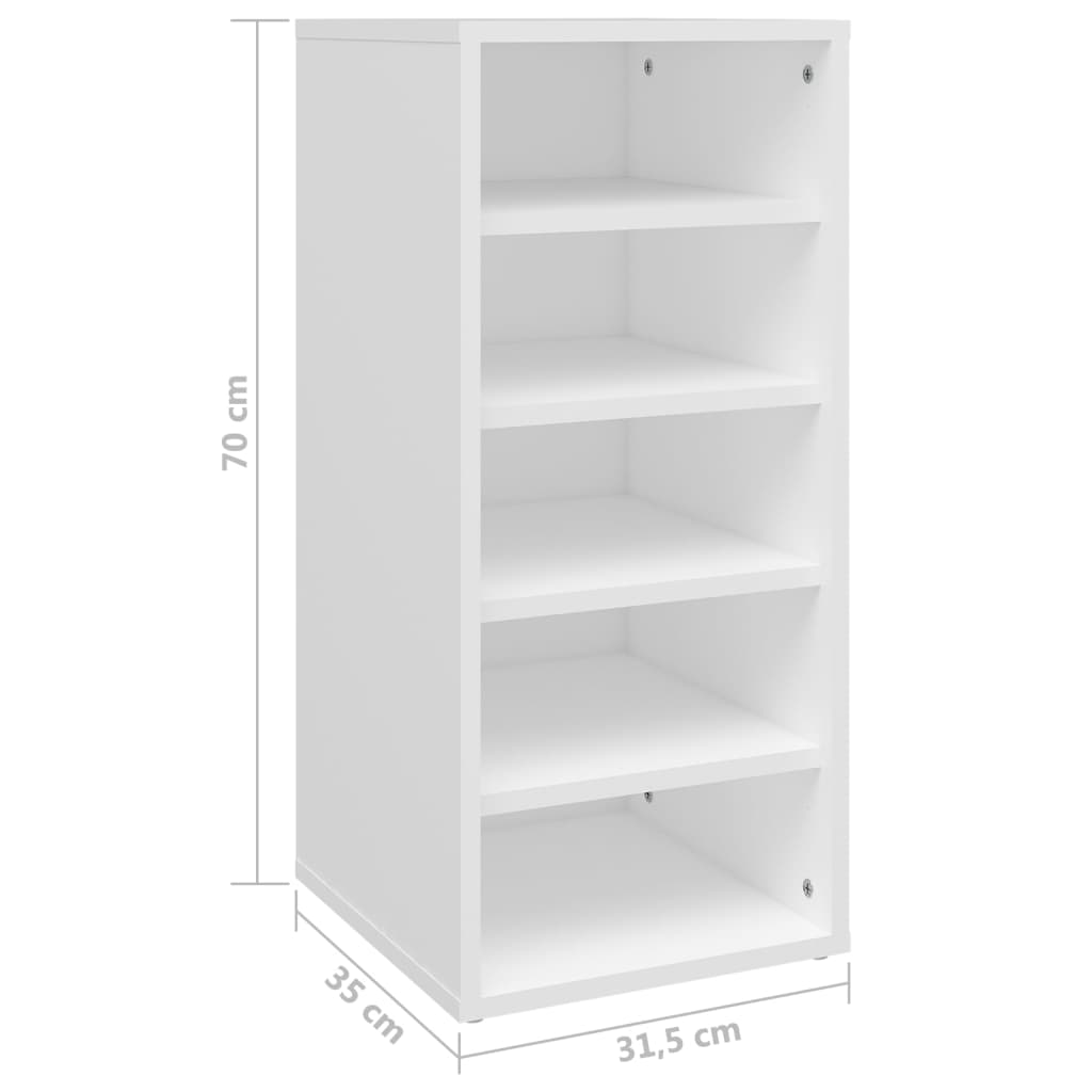 Sapateiras 2 pcs 31,5x35x70 cm derivados de madeira branco