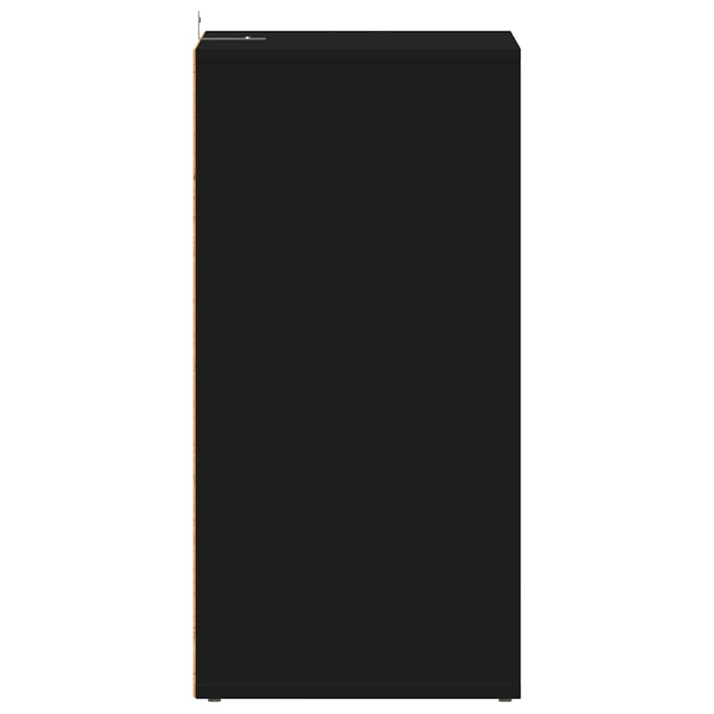 Sapateiras 2 pcs 31,5x35x70 cm derivados de madeira preto