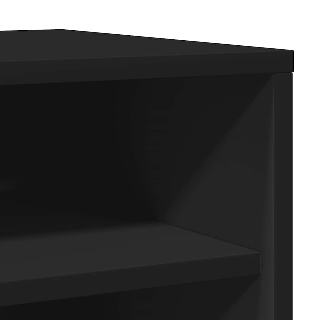 Sapateiras 2 pcs 31,5x35x70 cm derivados de madeira preto