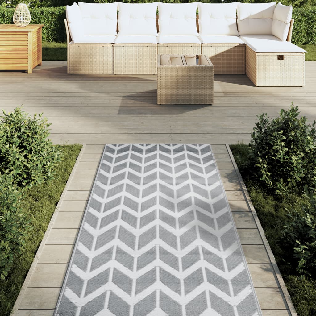 Tapete de exterior 80x250 cm ARAKIL PP cinzento