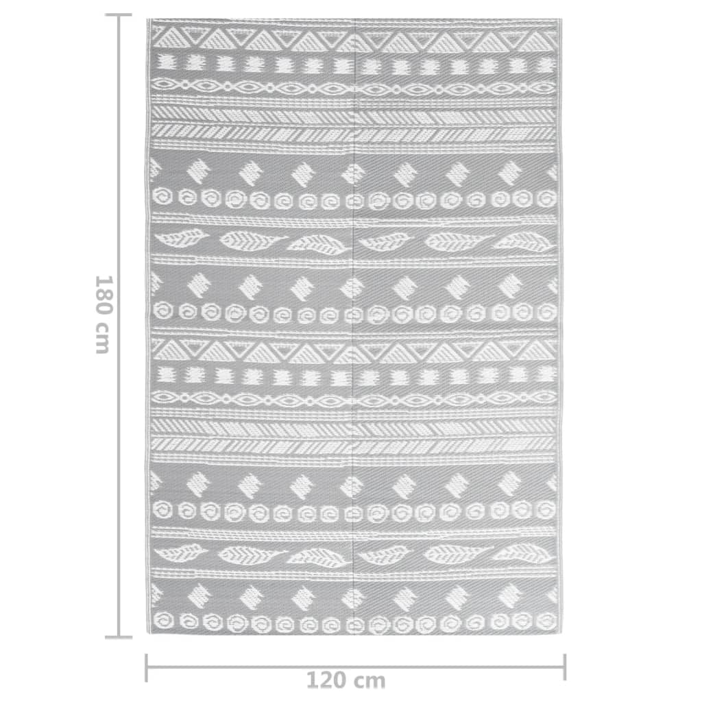 Tapete de exterior 120x180 cm ARAKIL PP cinzento